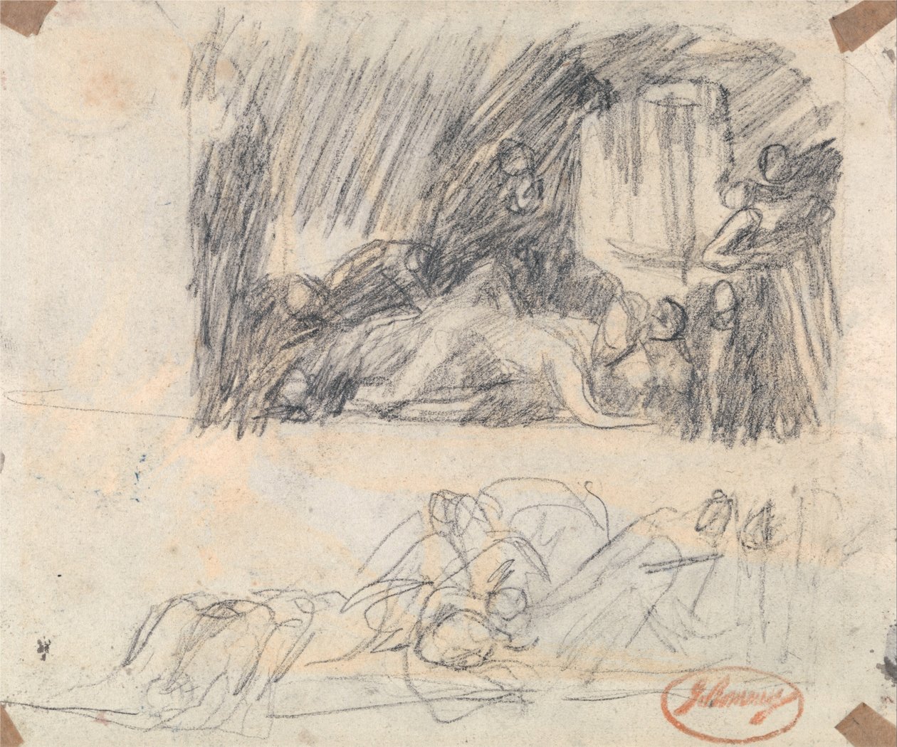 Howardin kohtauksen luonnos tekijältä George Romney