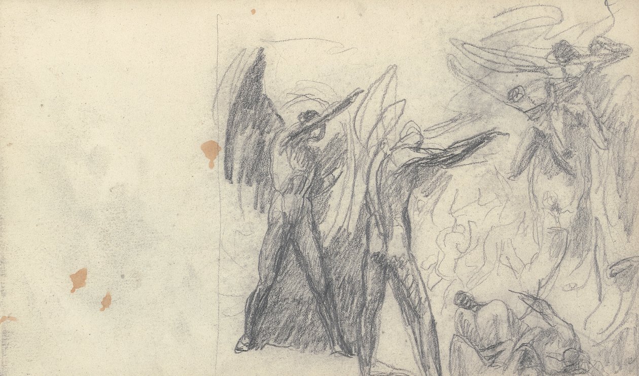 Luonnoskirjan piirustus tekijältä George Romney