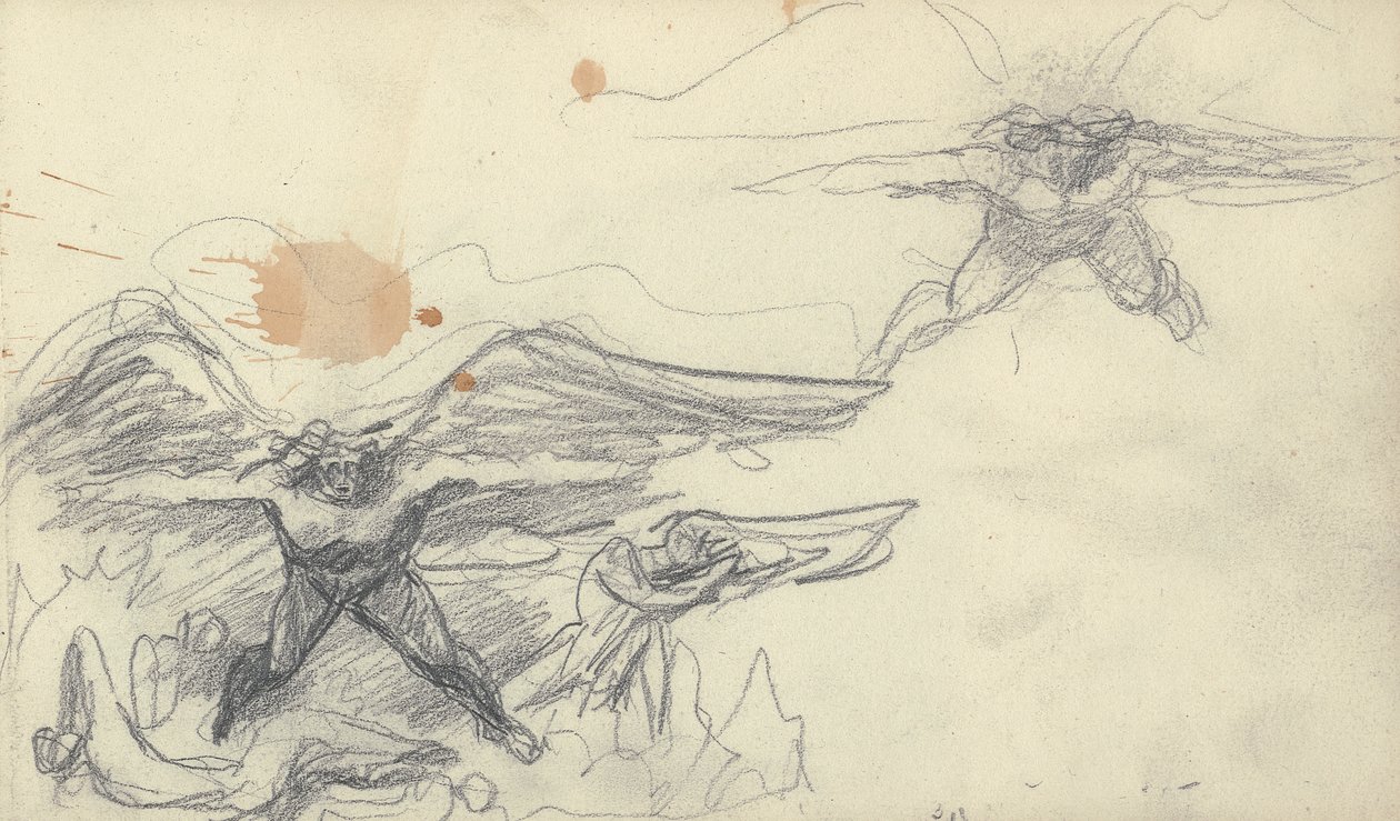 Luonnoskirjan piirustus tekijältä George Romney