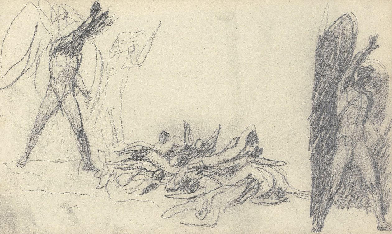 Piirustuskirjan piirros tekijältä George Romney