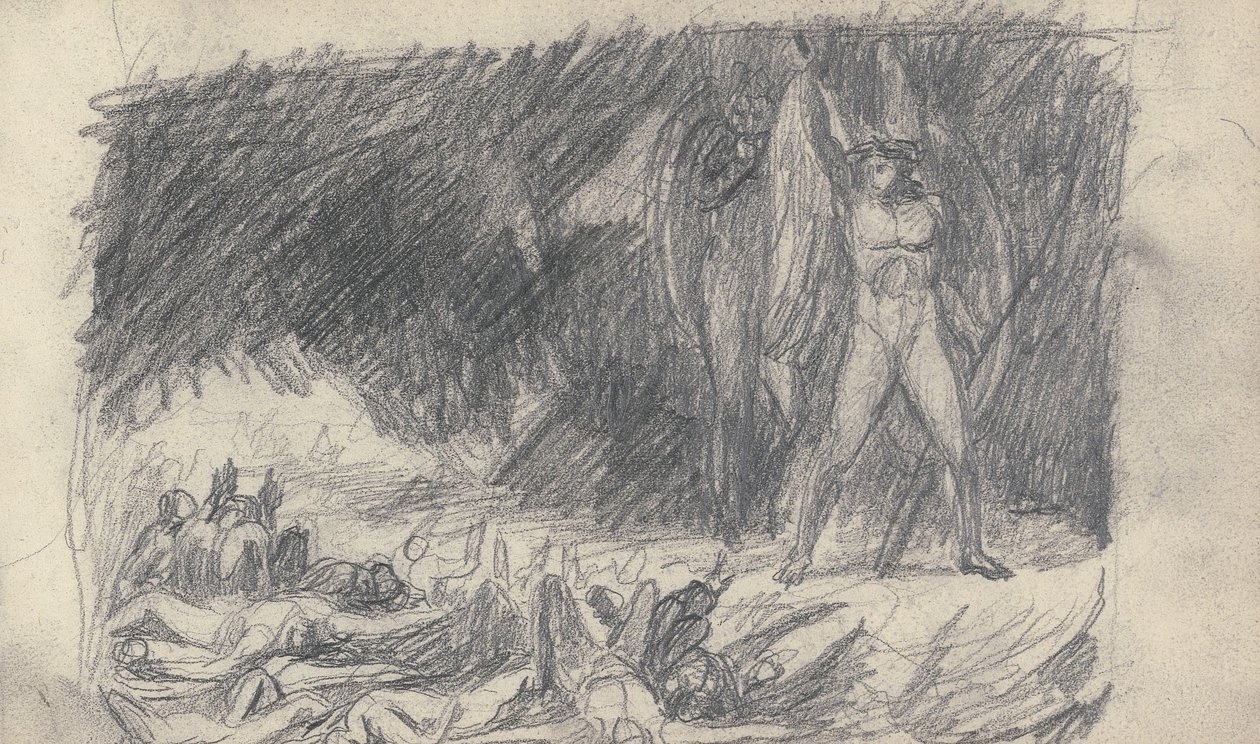 Piirustuskirjan piirros tekijältä George Romney