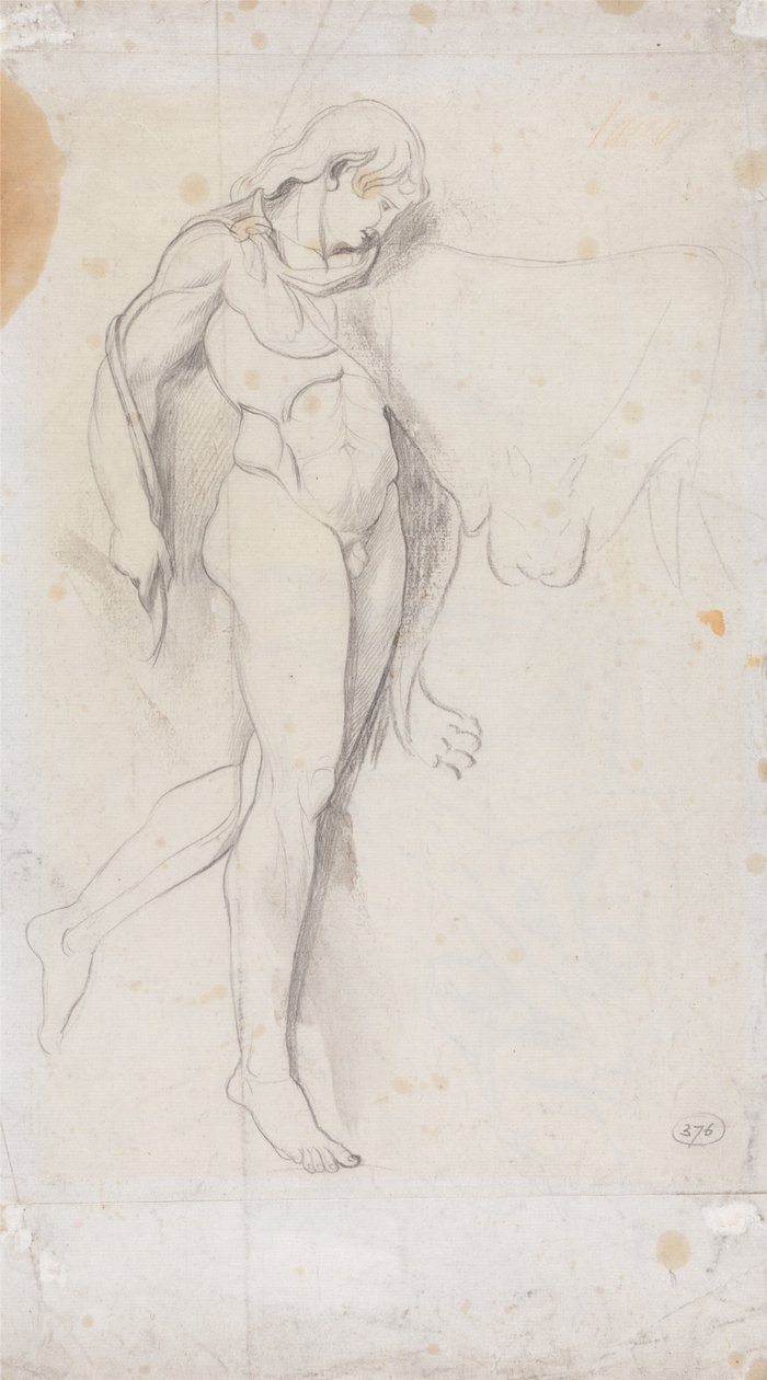 Seisova klassinen alastonkuva tekijältä George Romney