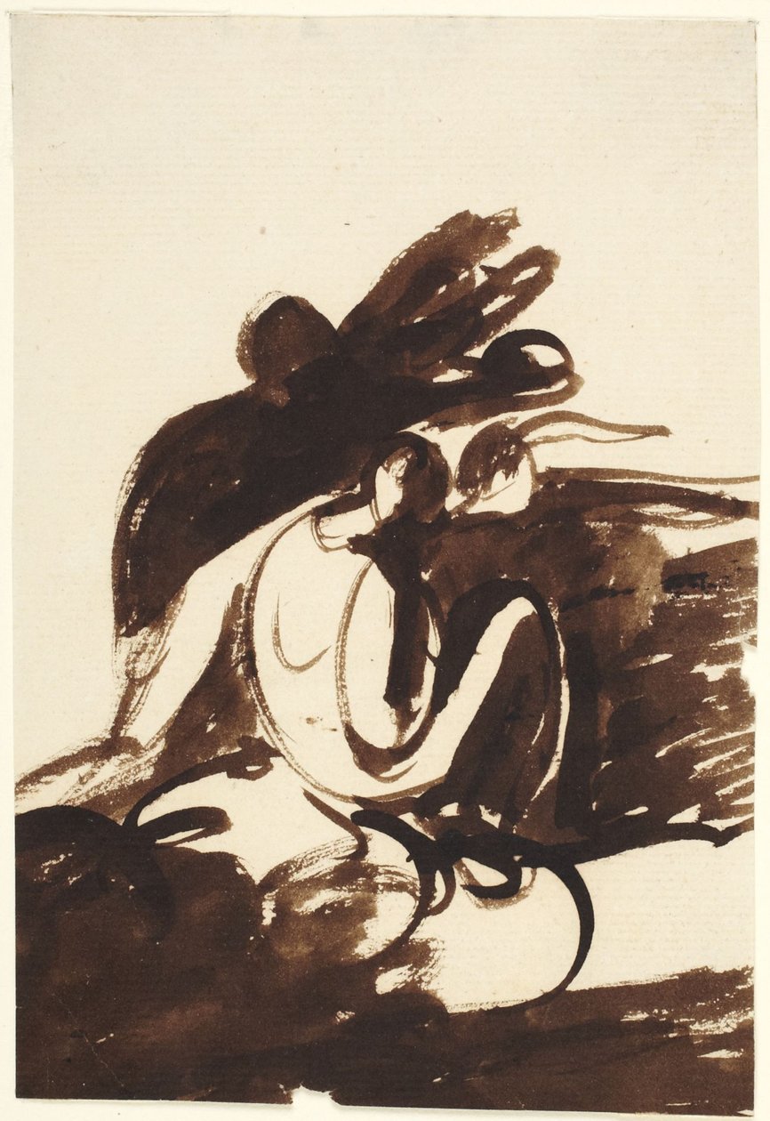 Luonnos hahmoryhmästä tekijältä George Romney
