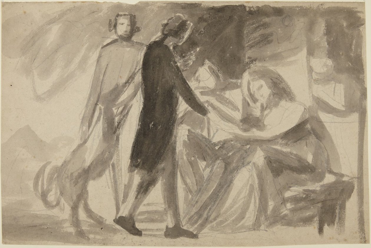 Luonnos ryhmäkuvaan () tekijältä George Romney