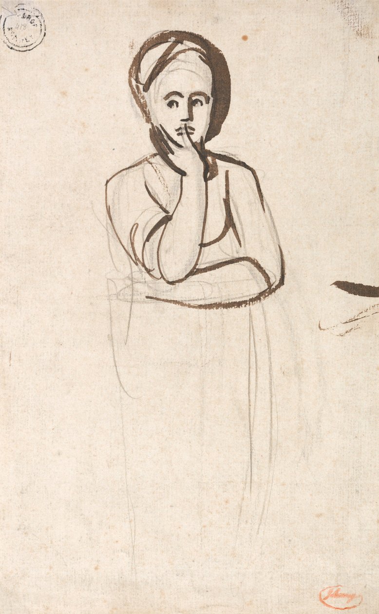 Mietiskelevän naisen muotokuva tekijältä George Romney