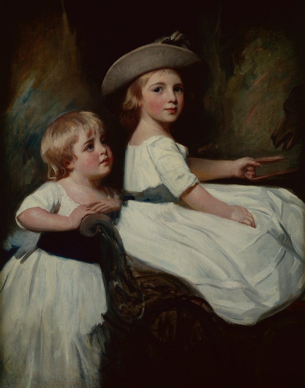 Stanhopen lapset (öljy kankaalle) tekijältä George Romney