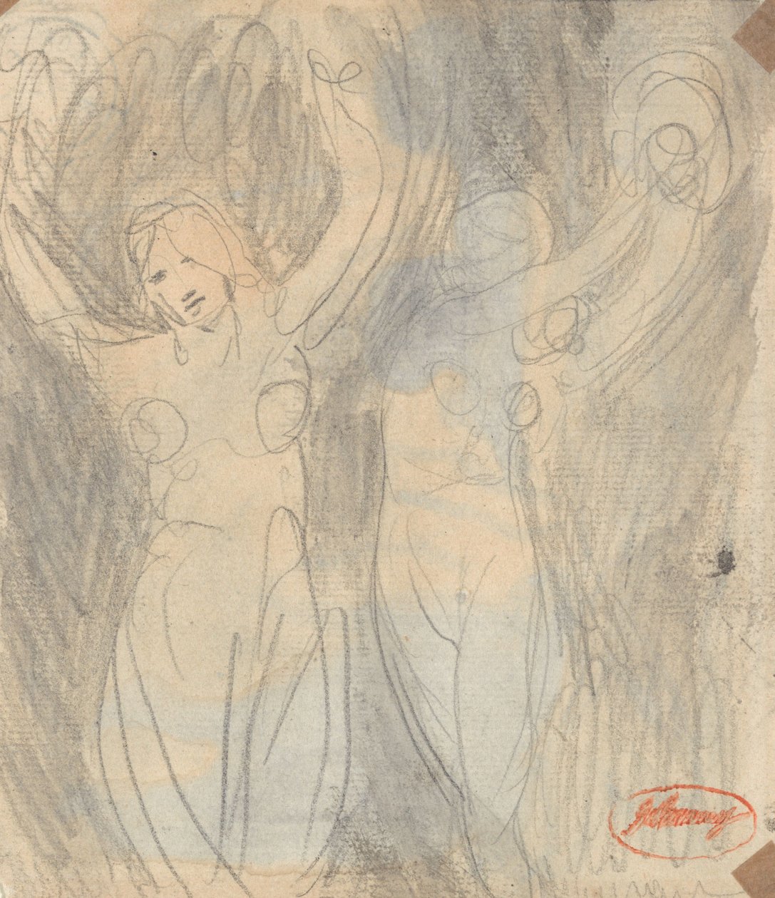 Kaksi naishahmoa tekijältä George Romney
