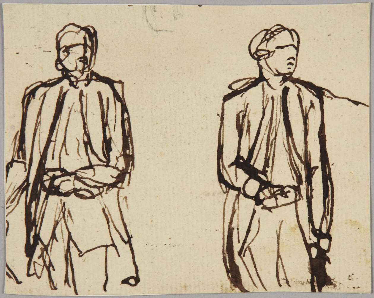 Kaksi seisovaa mieshahmoa tekijältä George Romney