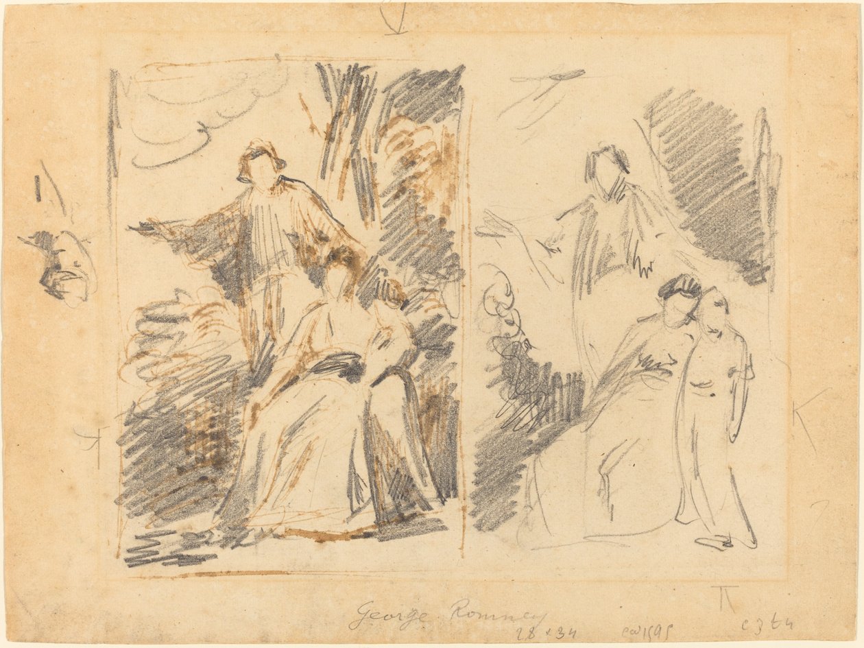 Kaksi tutkimusta Warren-perheen muotokuvaan tekijältä George Romney