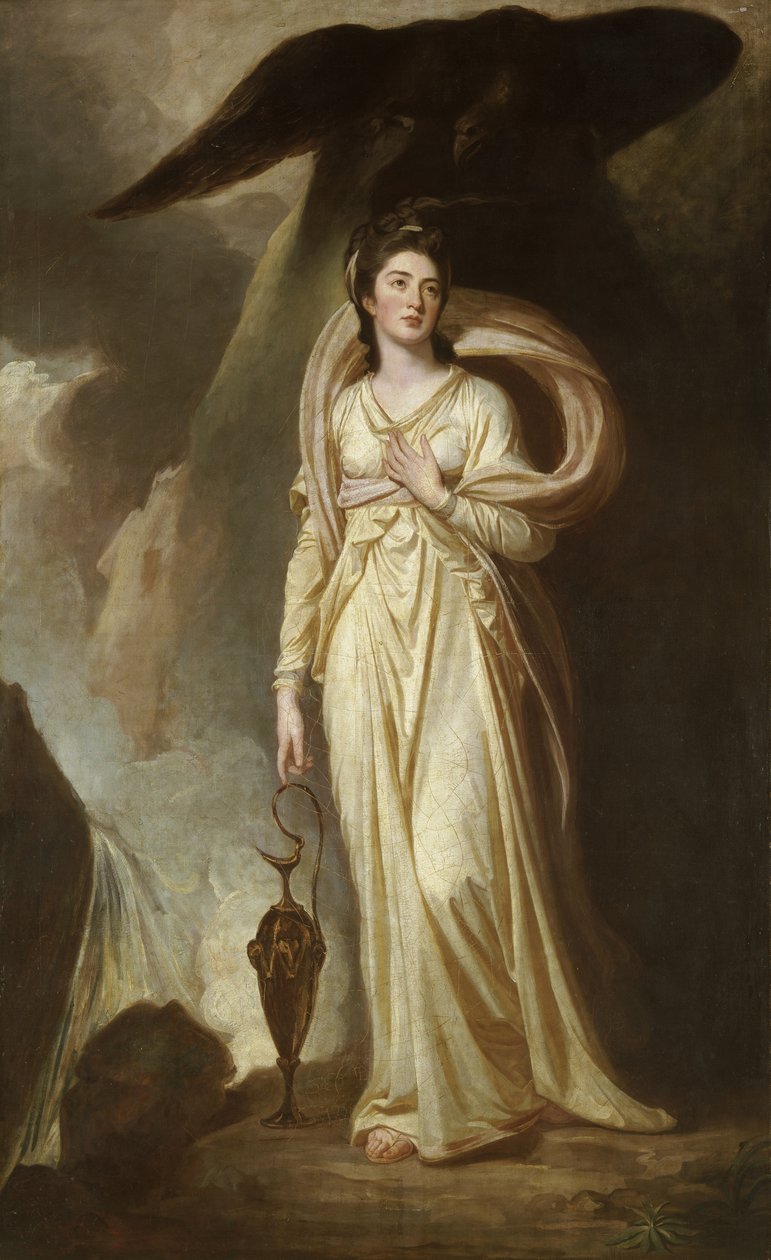 Varakreivitär Bukeley Hebe-kuvassa, noin 1775 (öljy kankaalle). tekijältä George Romney