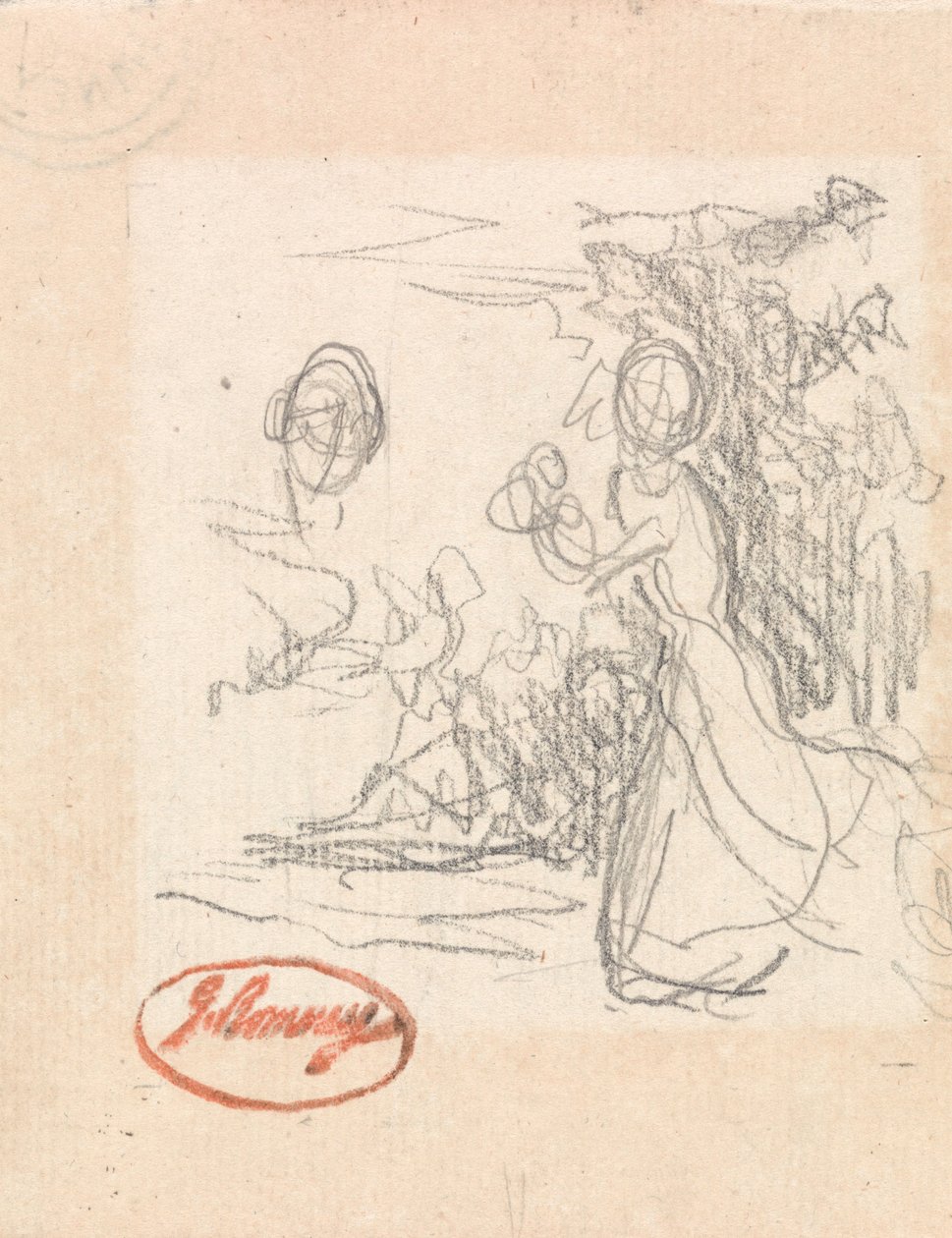 Nuori nainen, mahdollisesti pakenemassa tekijältä George Romney