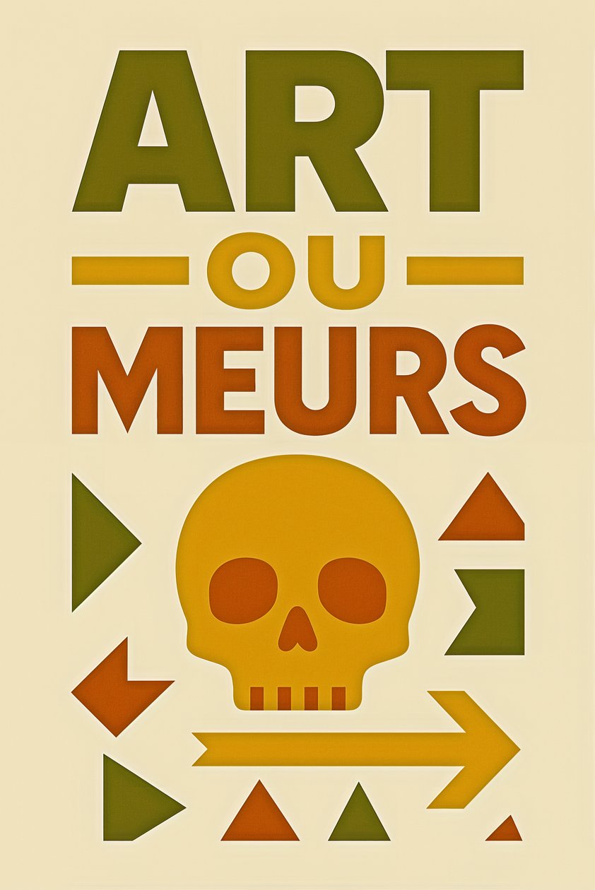 Art or Die-French, 2024 (akryyli kankaalle) tekijältä George Rosaly
