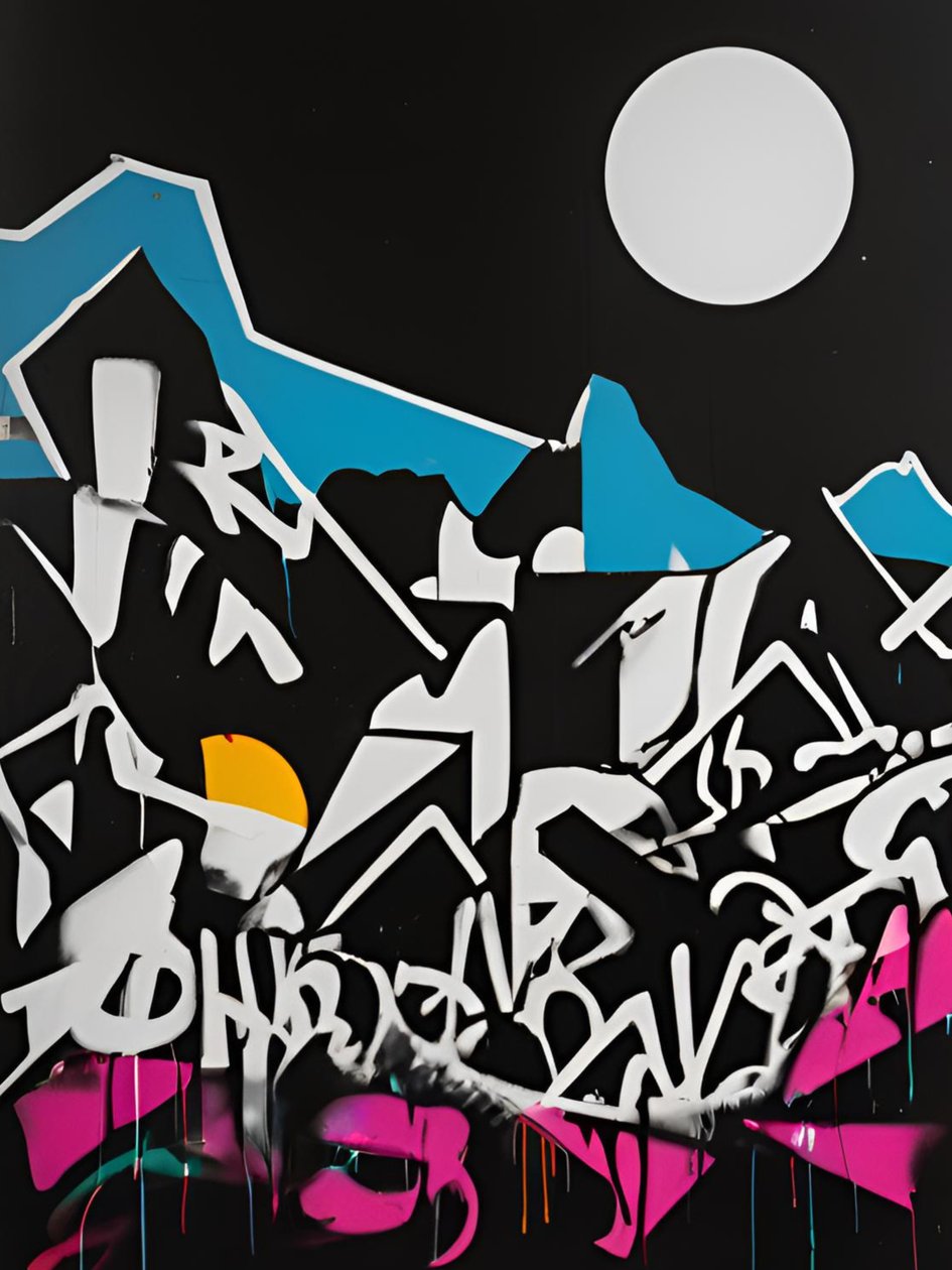 Moonlit Metropolis, 21. vuosisata (maalaus) tekijältä George Rosaly