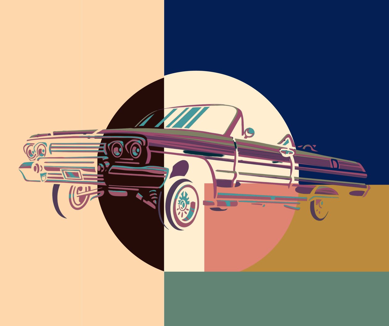 South Side , 2023 (akryyli kankaalle) tekijältä George Rosaly