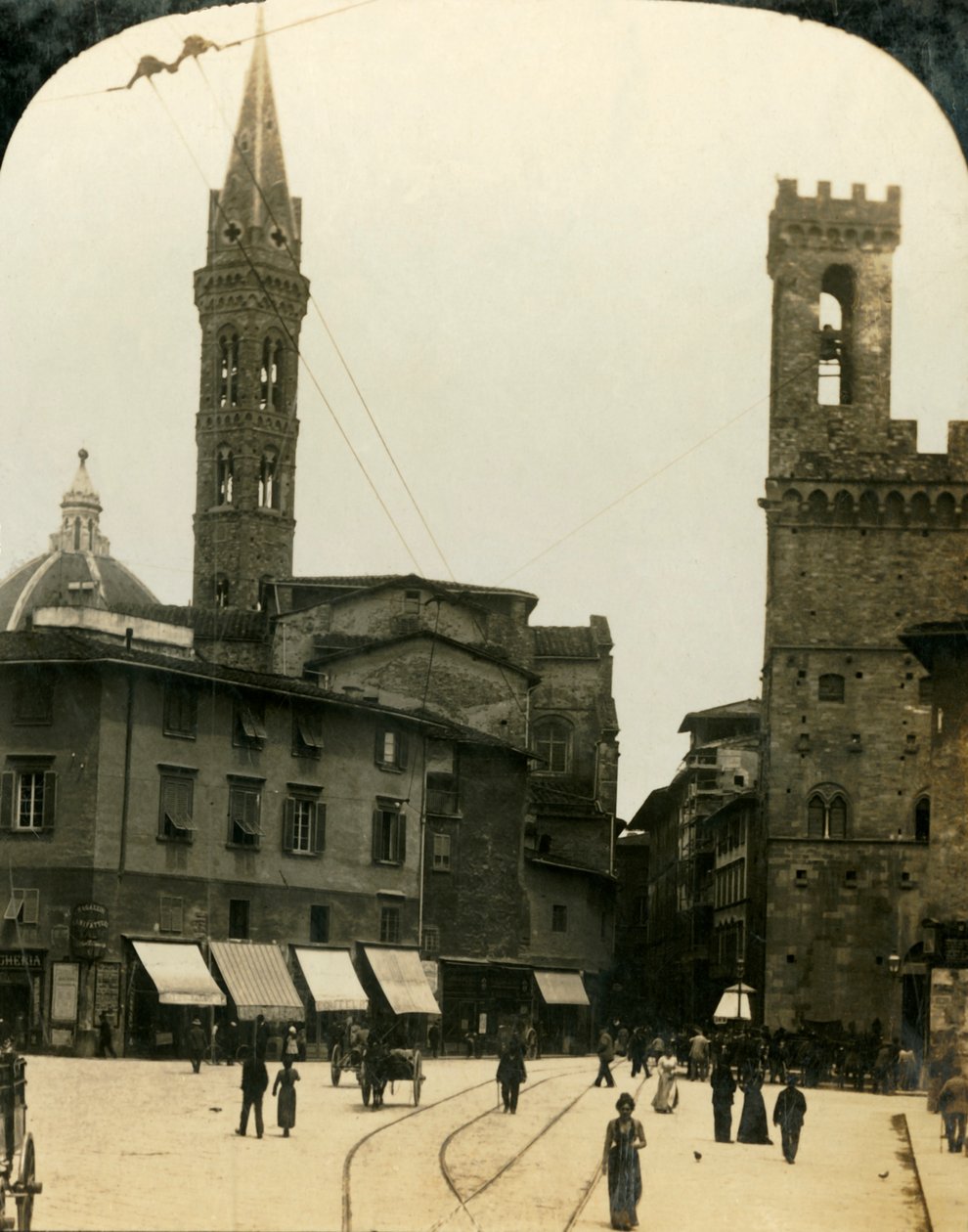 Piazza San Firenze, Firenze, Italia, 1909. tekijältä George Rose