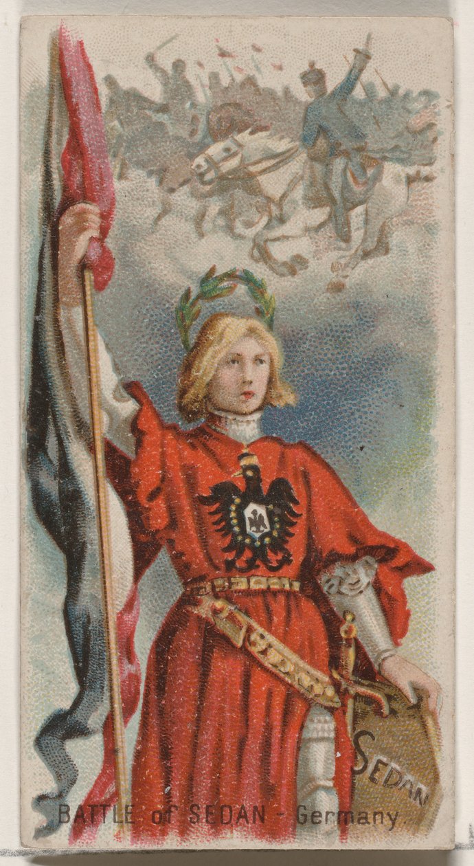Battle of Sedan, Saksa, Holidays-sarjasta N80 Duke-tuotemerkin savukkeille, 1890, 1890. tekijältä George S. Harris and Sons