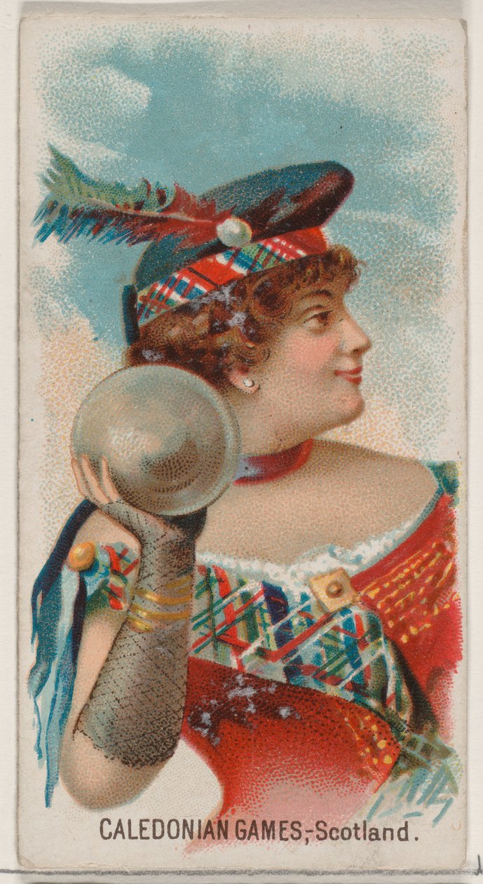 Caledonian Games, Escòcia, de la sèrie Holidays N80 per a cigarrets de la marca Duke, 1890., 1890. finlandès tekijältä George S. Harris and Sons
