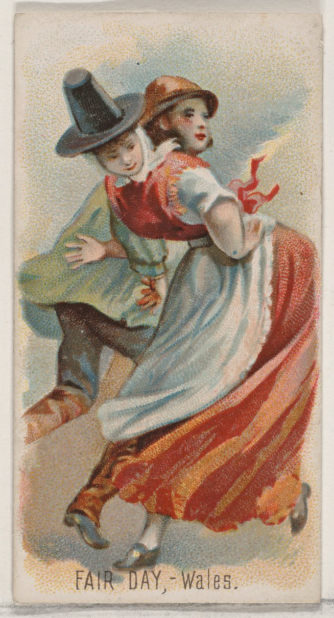 Fair Day, Wales, Holidays-sarjasta N80 Duke-tuotemerkin savukkeille, 1890, 1890. tekijältä George S. Harris and Sons