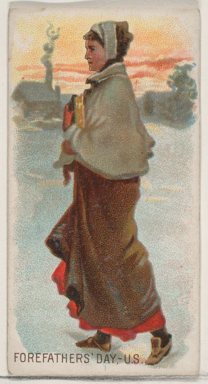 Esivanhempien päivä, Yhdysvallat, Holidays-sarjasta N80 Duke-tuotemerkin savukkeille,..., 1890. tekijältä George S. Harris and Sons