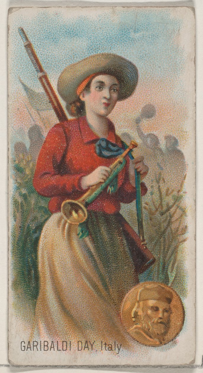 Garibaldi Day, Italia, Holidays-sarjasta N80 Duke-tuotemerkin savukkeille, 1890, 1890. tekijältä George S. Harris and Sons