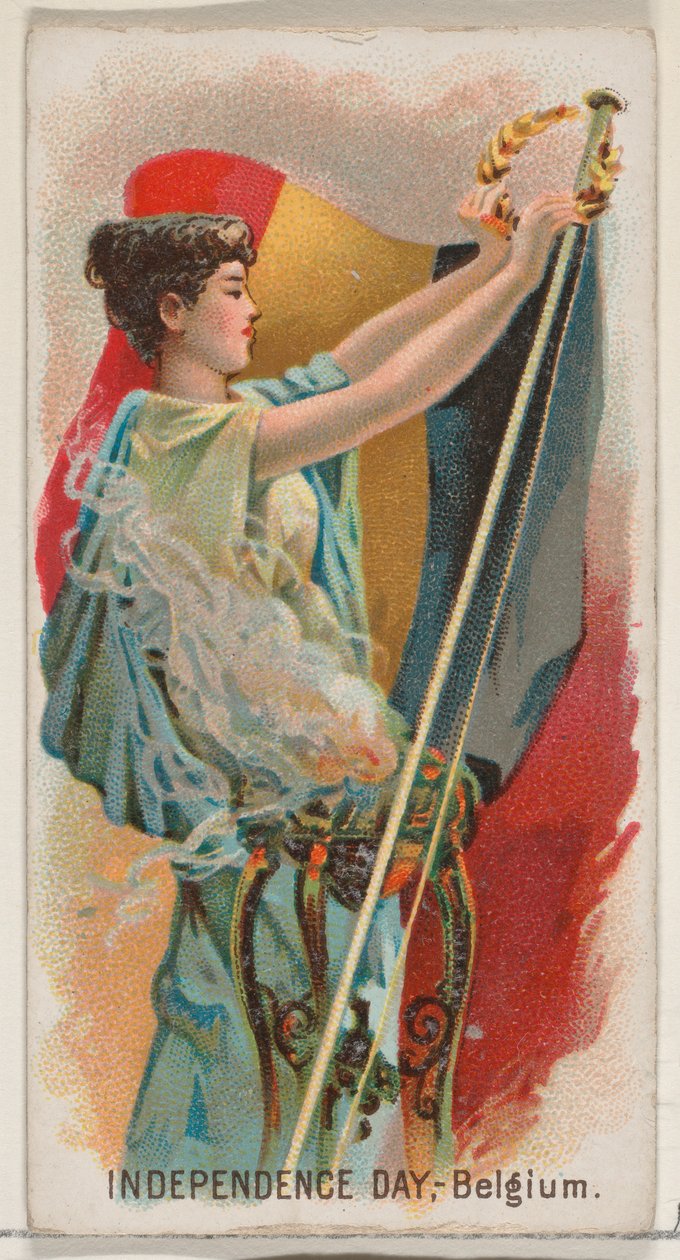 Itsenäisyyspäivä, Belgia, Itävalta, Holidays-sarjasta N80 Duke-tuotemerkin savukkeelle..., 1890. tekijältä George S. Harris and Sons