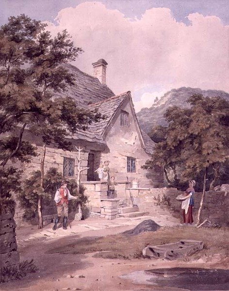 Tintern, Monmouthshire (akvarelli paperille) tekijältä George Samuel