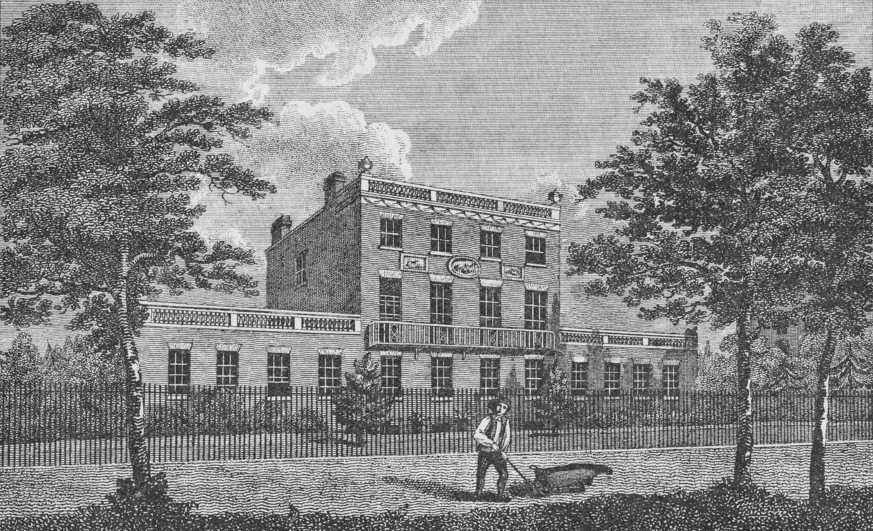 Dr. Lettsoms House, Camberwell, c1805, 1912. Taiteilijat: Tuntematon, George Samuel Elgood. tekijältä George Samuel Elgood