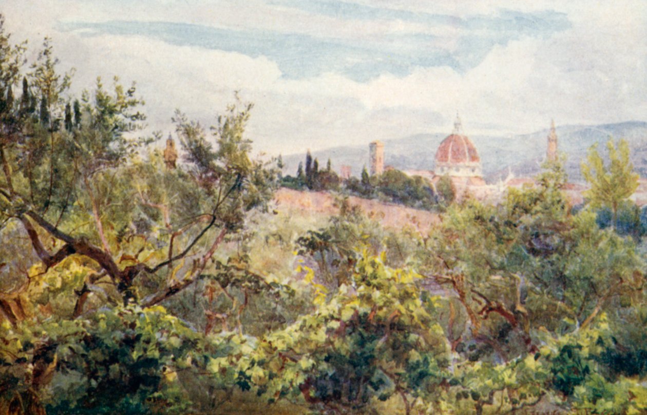 Firenze (värilitografia) tekijältä George Samuel Elgood