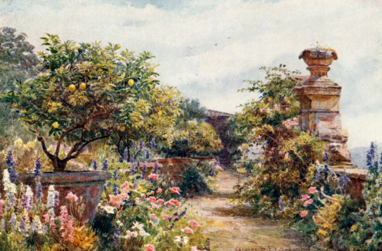 Toscanalainen puutarhamme (värilitro) tekijältä George Samuel Elgood