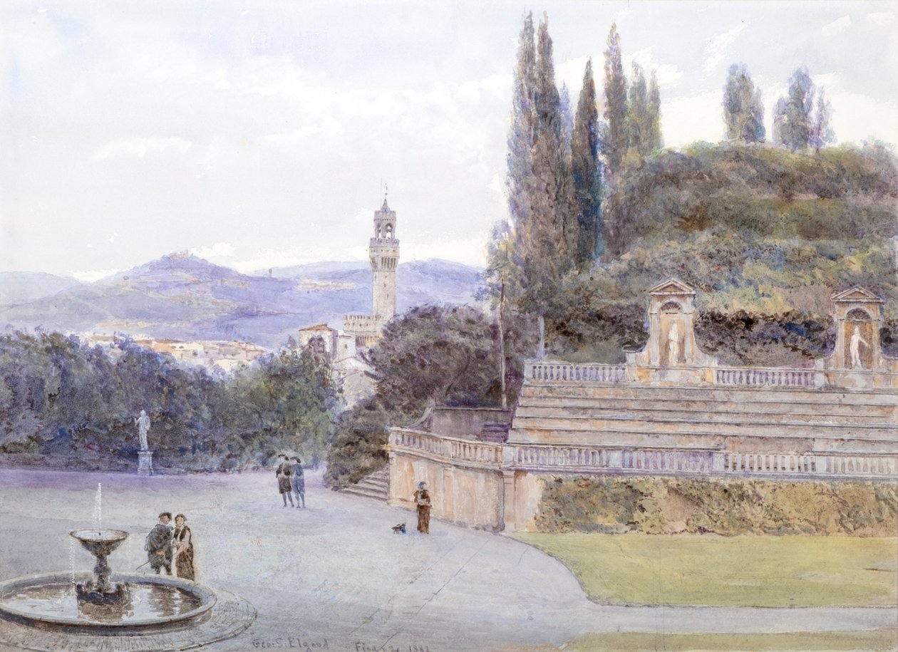 Bobolin puutarha, Pitti Palace, Firenze tekijältä George Samuel Elgood