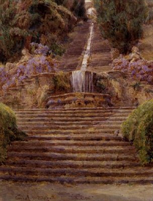 Kaskadi, Villa Cicogna tekijältä George Samuel Elgood