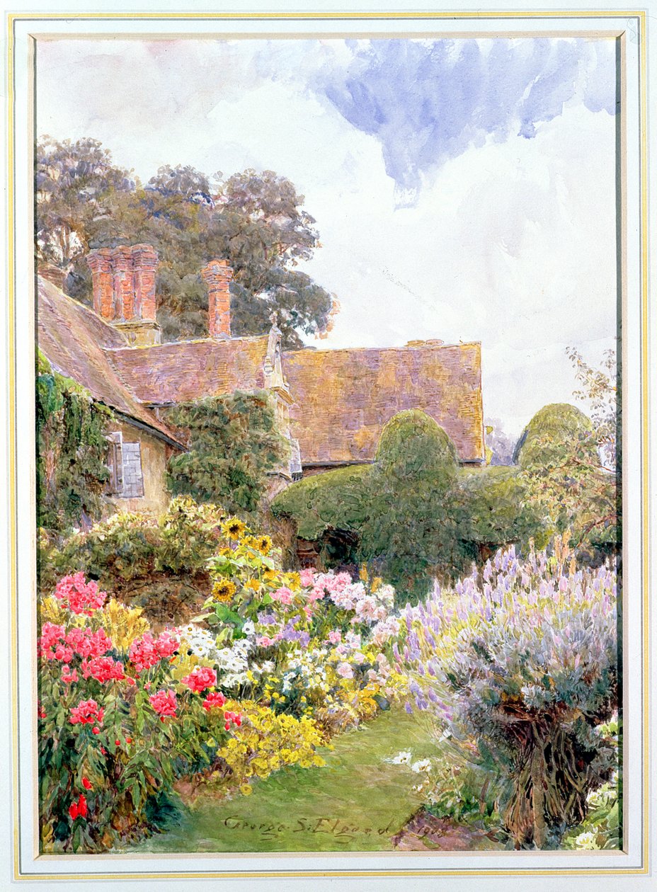 Kartanon puutarhat, Cleeve Prior, Worcestershire tekijältä George Samuel Elgood