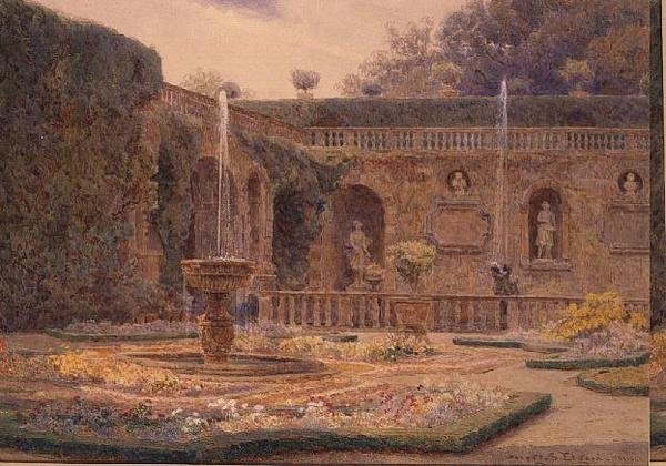Villa Cicogna Mozzonin puutarha tekijältä George Samuel Elgood