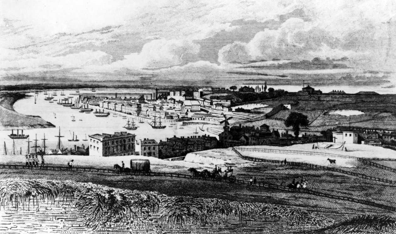 Chatham Dockyard Port Pittistä, kaiverrettu R. Roffe, julkaistu Irlannin 