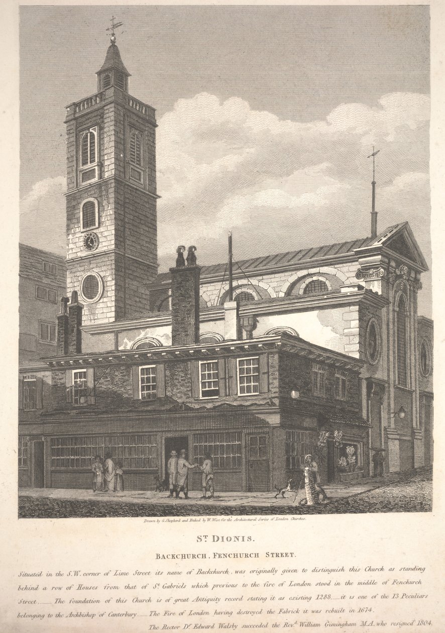 St. Dionis, Backchurch, Fenchurch Street, kaiverrus William Wise tekijältä George Shepherd