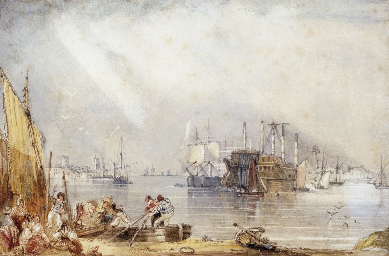Portsmouthin satama Gosportista, tekijältä George Sidney Shepherd