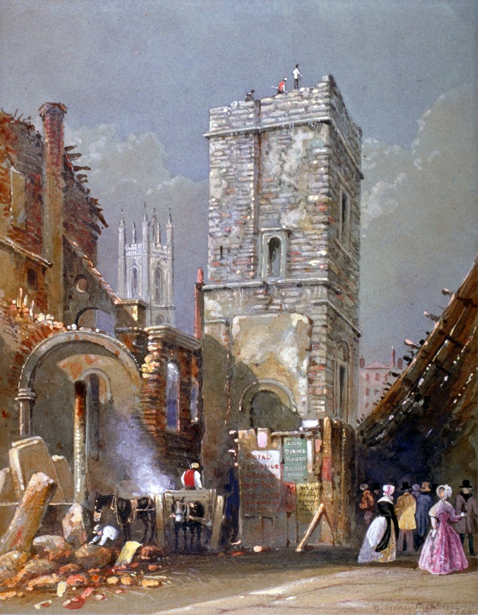 St Bartholomew-by-the-Exchange, Lontoon kaupunki, 1842. tekijältä George Sidney Shepherd
