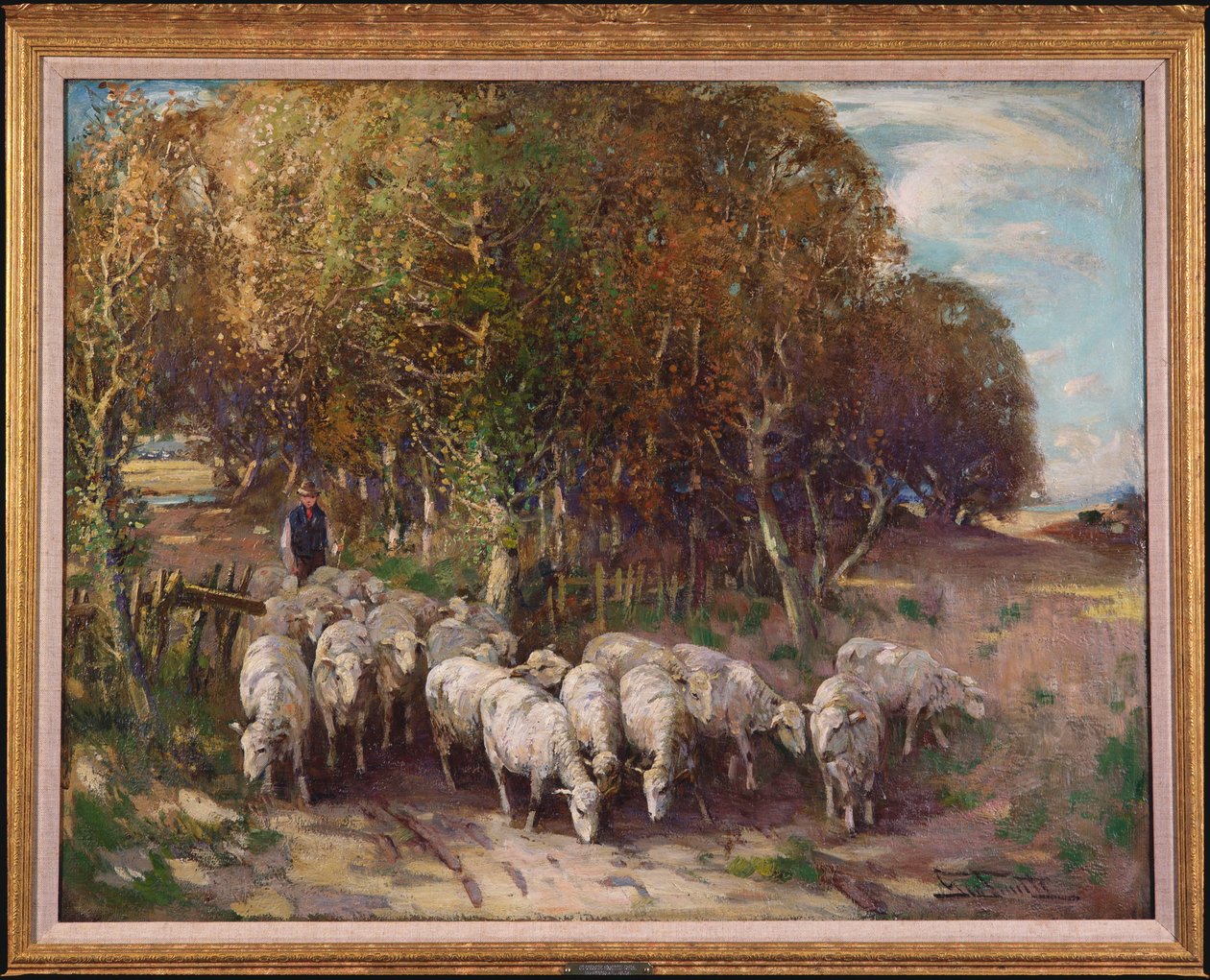 Driving the Flock (öljy kankaalle) tekijältä George Smith