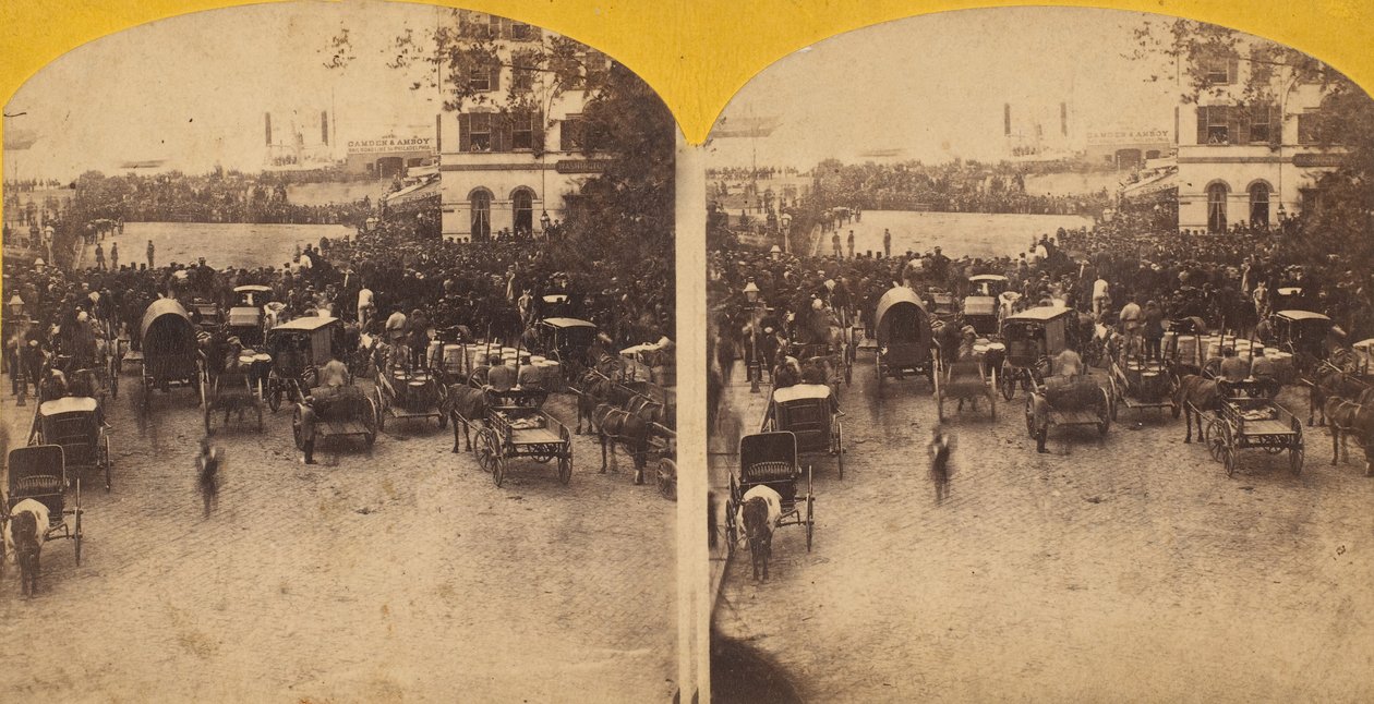 Japanin suurlähetystön vastaanotto Batteryssa, 1860. tekijältä George Smith Cook.