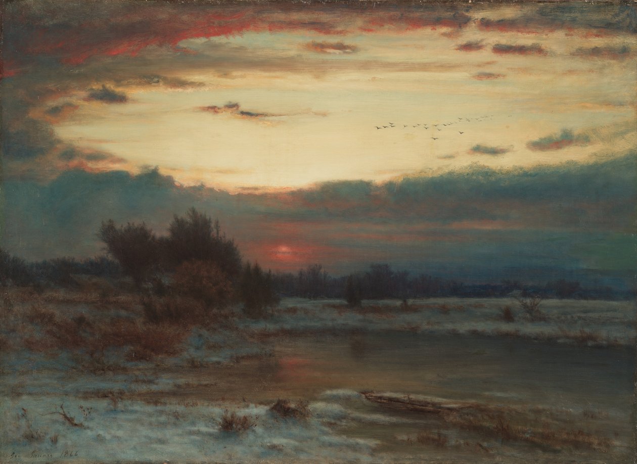 Talvinen taivas tekijältä George Snr. Inness