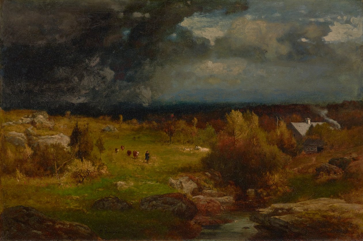 Raivaus 1875 (Öljy kankaalle) tekijältä George Snr. Inness