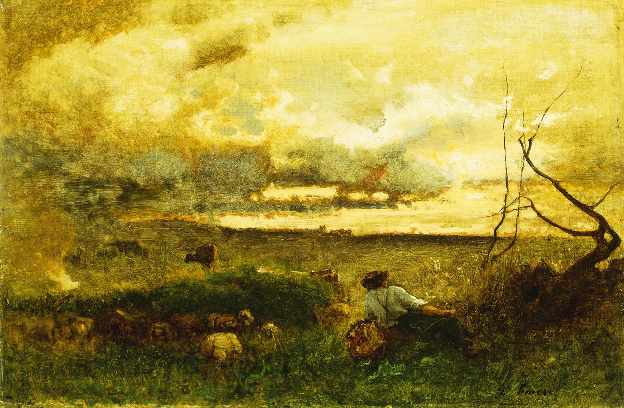 Kultainen auringonlasku, tekijältä George Snr. Inness