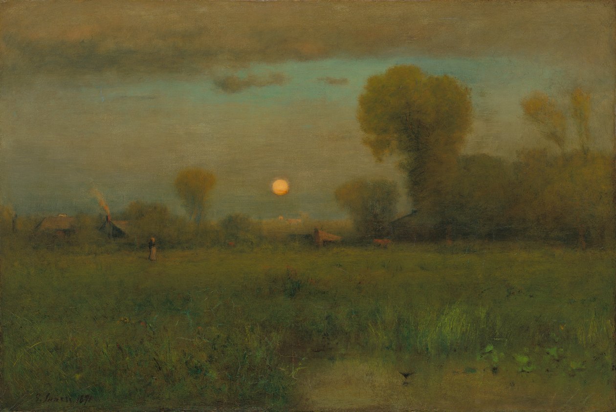 Sadonkorjuukuu, 1891 tekijältä George Snr. Inness