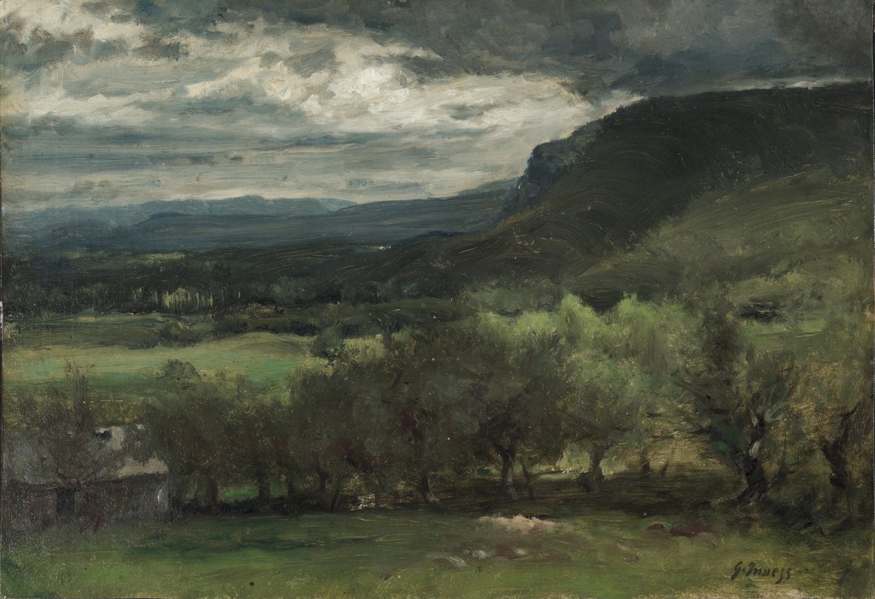 Montclair, New Jersey, n.1878 (öljy kankaalle). tekijältä George Snr. Inness