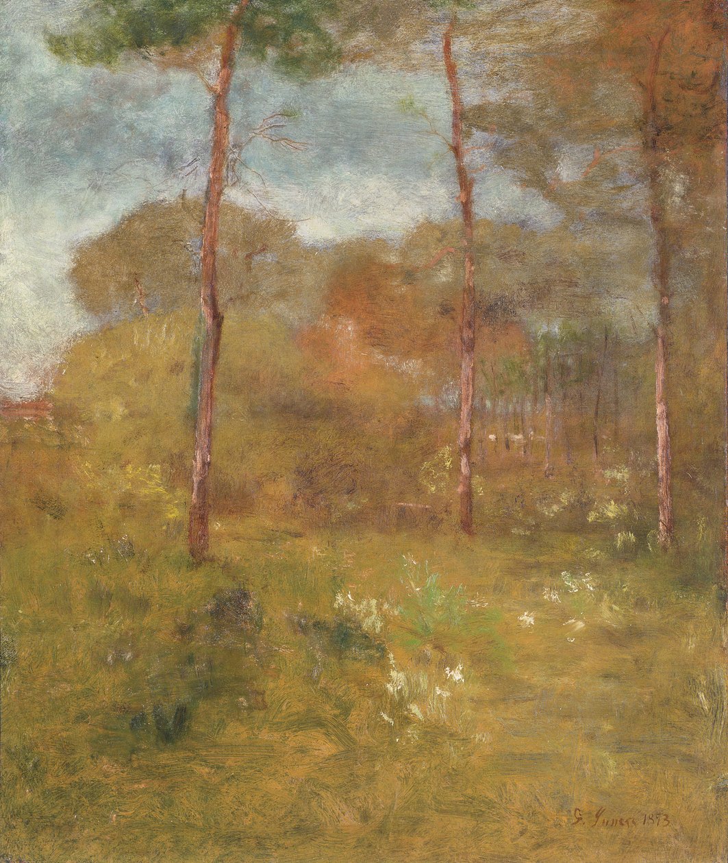 Orange Road, Tarpon Springs, n. 1893 (öljy kankaalle) tekijältä George Snr. Inness