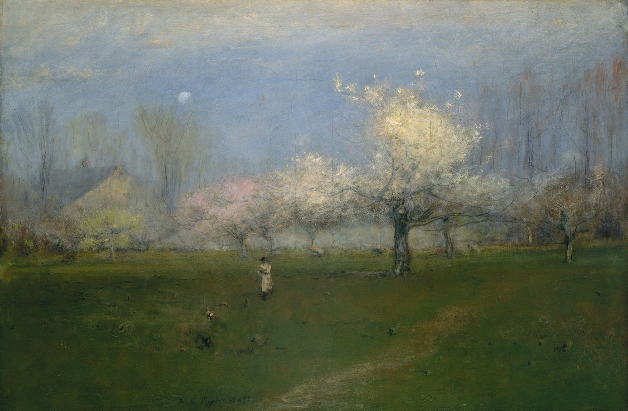 Spring Blossoms, Montclair, New Jersey, n. 1891 tekijältä George Snr. Inness