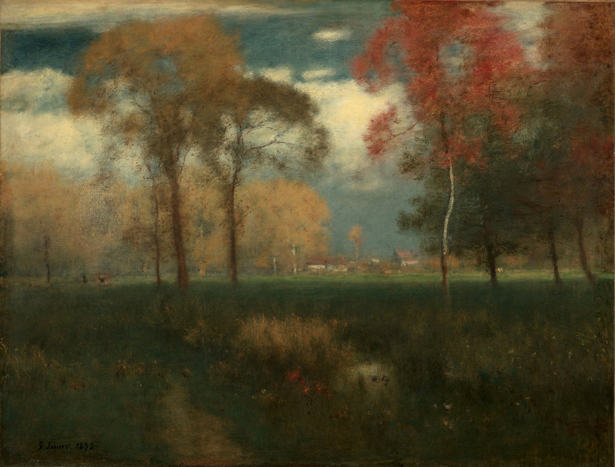 Aurinkoinen syyspäivä 1892 tekijältä George Snr. Inness