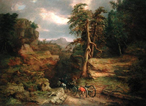 Synkät päivät 1776 (öljy kankaalle) tekijältä George Snr. Inness