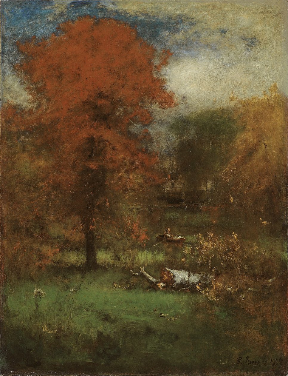 Mill Pond, 1889 tekijältä George Snr. Inness