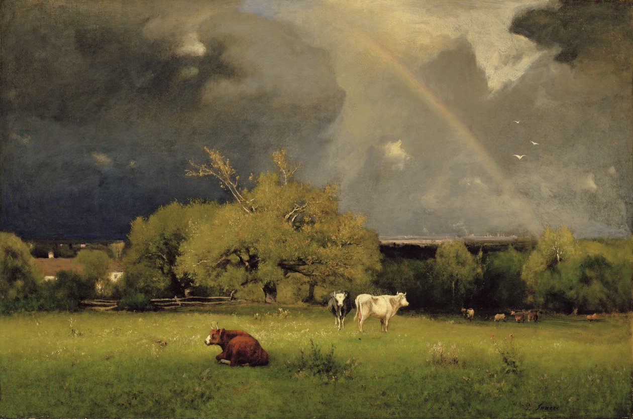 Sateenkaari, n. 1878-1879 (öljy kankaalle) tekijältä George Snr. Inness